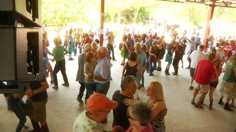 High Angle of Outdoor Dancing Stock Footage 11151701