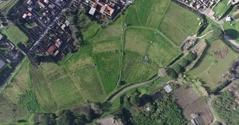 HIGH ANGLE OVERHEAD SHOT OF HISTORICAL RUINS IN POMPEI CITY NAPOLI ITALY Stock Footage 61873990