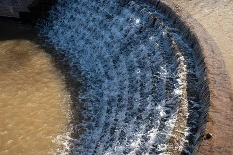 High angle overhead view of cascading waterfall Stock Photos