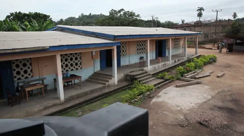 HIGH ANGLE: PAKRO SCHOOL BUILDINGS Stock Footage 59734812