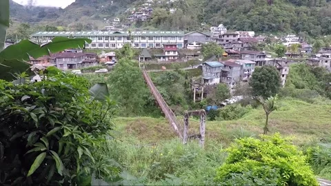 High Angle Panoramic View From Mountain, Banaue, Luzon, Philippines Stock Footage 237329370