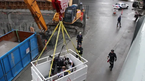 High angle paramedic performing CPR Stock Footage 39842055