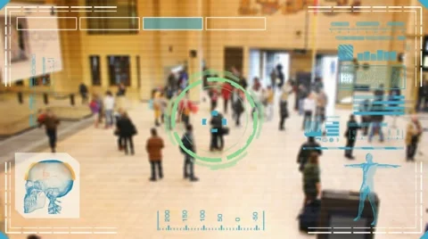 High Angle -  radar - scanning - detecting clues - colors - HD Video stock 68978382