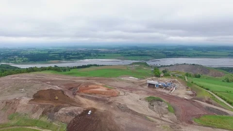High Angle Recording of an active Quarry, Daytime, 4K/25F Stock Footage 172071103