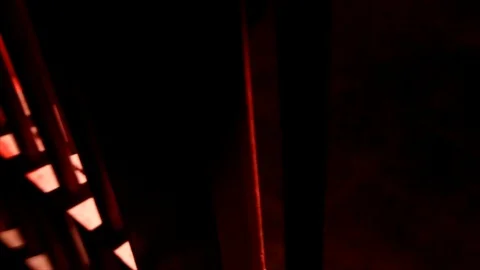 High Angle of Red Jail Cell Bars Closing HD Video Stock Footage 91867083