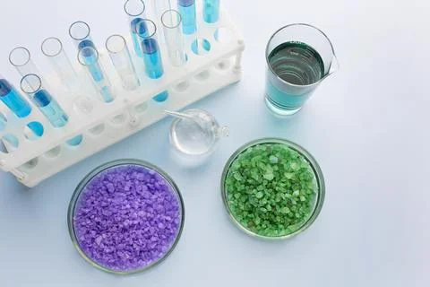 High angle science elements Stock Photos