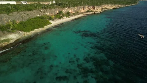 High Angle Shot of Clear Ocean and Reef-06 Video stock 322911794