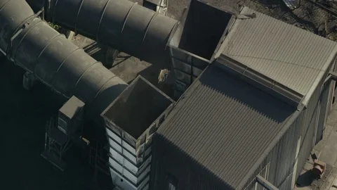 High angle shot of a factory Stock Footage 79660473