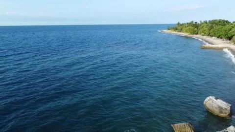 High angle shot sea coast stock footage video Video stock 237418921