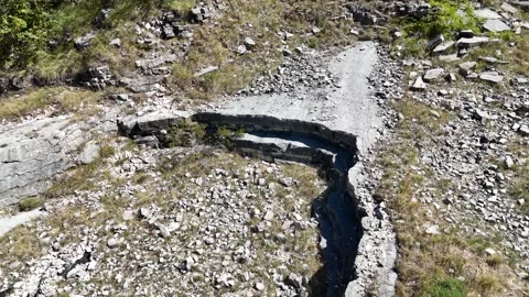 High angle shot of a stone and rock 動画素材 346066744