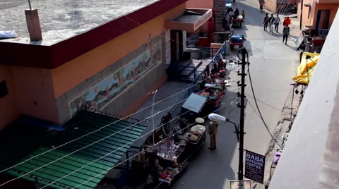 High-angle shot of Street Stock Footage 41759526