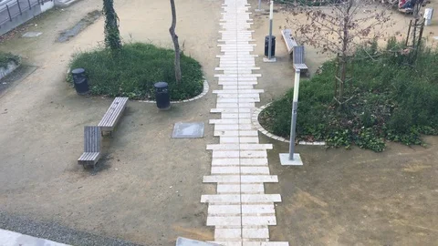 High Angle Shot Tripolis Moat Park in Nicosia Stock Footage 90616622