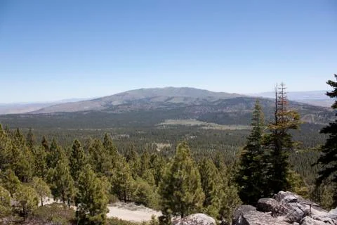 High angle of the sierra nevadas Stock Photos