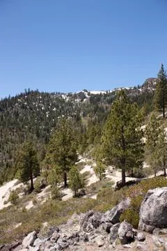 High angle of the sierra nevadas Stock Photos