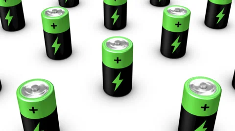 High angle up from single Battery revealing many  (Green Top) Stock Footage 39757925