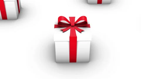 High angle up from single Gift Box revealing many Stock Footage 28937420