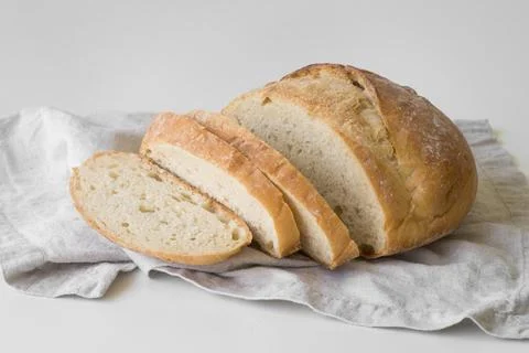 High angle sliced fresh bread. High quality beautiful photo concept Stock Photos