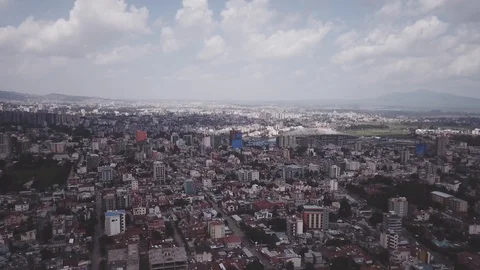 High angle slow zoom in shot of Addis Ababa (2) Stock Footage 109279625