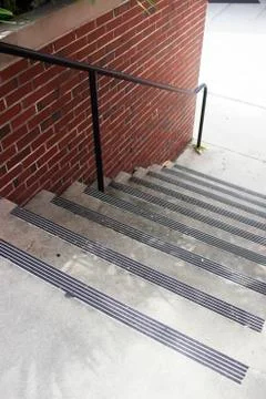 High angle of stairways going down Stock Photos
