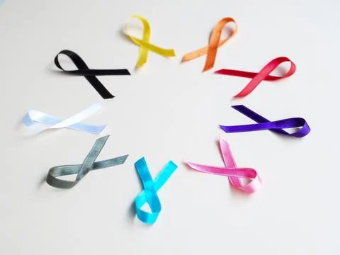High angle star shaped frame with ribbons Stock Photos