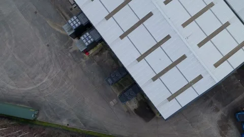 High Angle Tech Infrastructure and AI Cloud Center Northampton Stock Footage 337440150