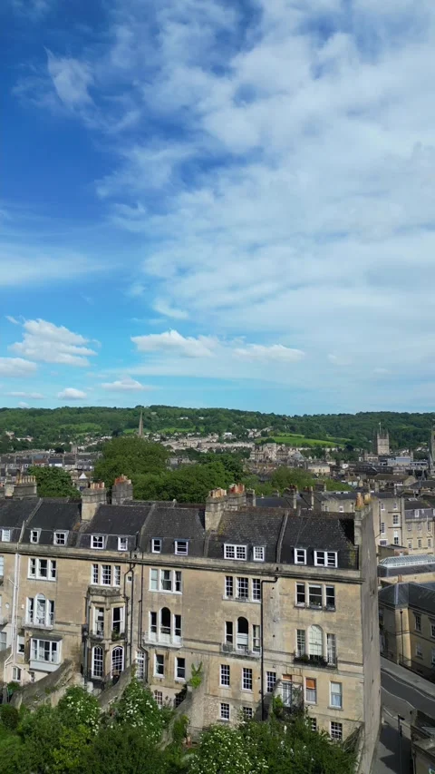 High Angle Tour of Bath City of England United Kingdom Vídeos de archivo 288004749
