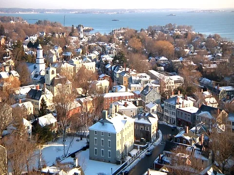 High angle town 1 Stock Footage 106950500