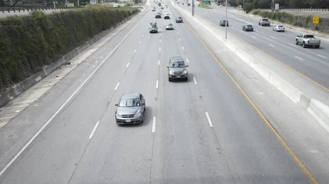 High Angle Traffic Towards Camera Stock Footage 42134536