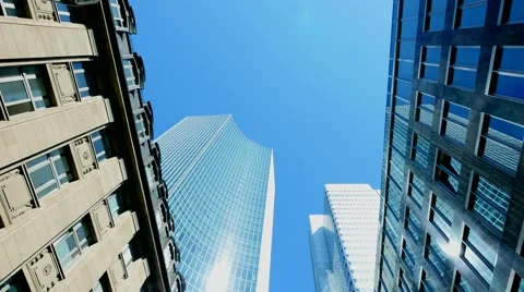 High angle vertical view. skyline skyscrapers. urban cityscape. real estate Stock Footage 64541054