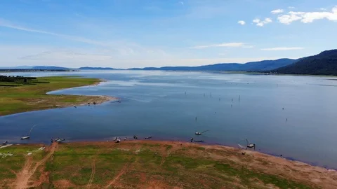 High angle video, rivers and mountains very wide 스톡 동영상 114606235