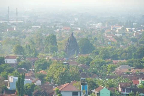 High angle view of ancient stone temple. Stock-Fotos