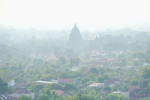 High angle view of ancient stone temple. Stock-Fotos