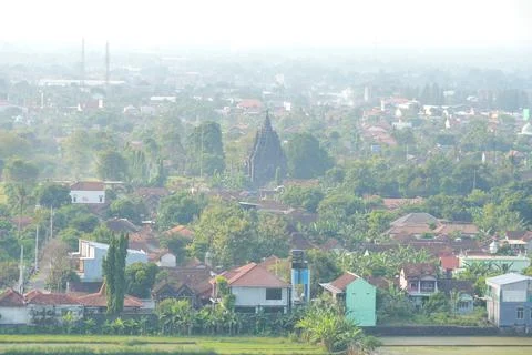 High angle view of ancient stone temple. Stock-Fotos