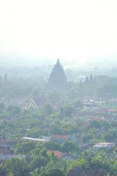 High angle view of ancient stone temple. Stock-Fotos