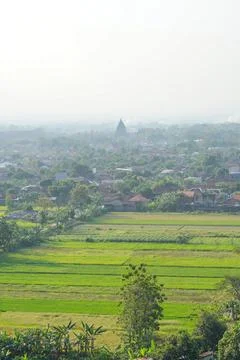 High angle view of ancient stone temple. Stock-Fotos