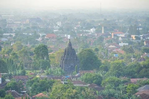 High angle view of ancient stone temple. Stock-Fotos