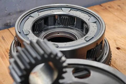 High-Angle View of Automatic Transmission Planetary Gear Carrier Assembly o.. Stock Photos