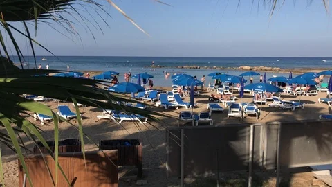 High Angle View Of A Beach in Cyprus Stock Footage 119279267