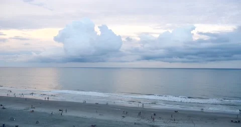 High angle view of a beach with gathering storm clouds Video stock 157305889