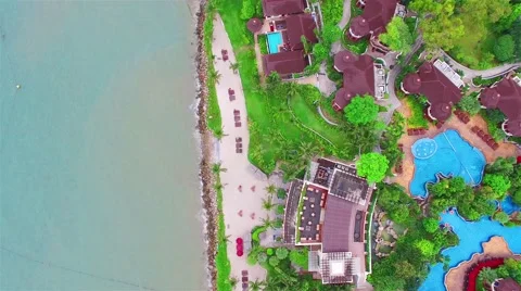 High-angle view. The beach of Thailand. Stock Footage 56192552
