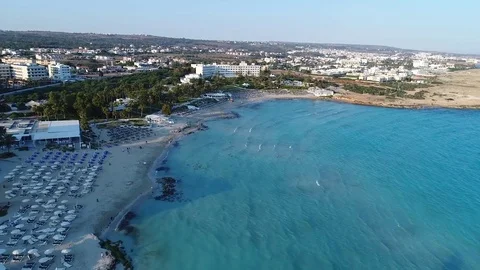 High angle view of beaches and resorts Stock Footage 78357400