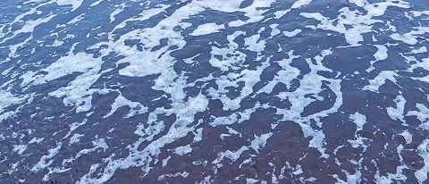 High angle view beautiful sandy beach and soft blue ocean wave 스톡 동영상 320787009