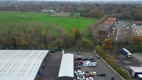 High angle View of Birmingham Perry Barr Central City Stock Footage 290887279