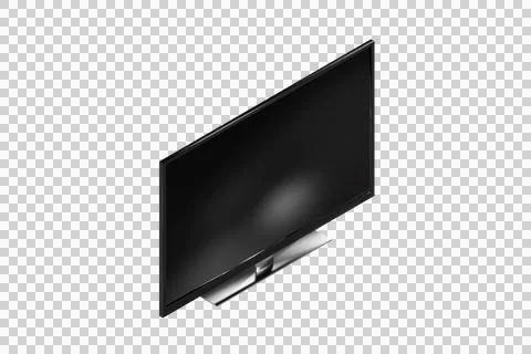 High angle view of black television set Stock Illustration