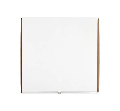 High angle view of blank pizza box Stock Photos
