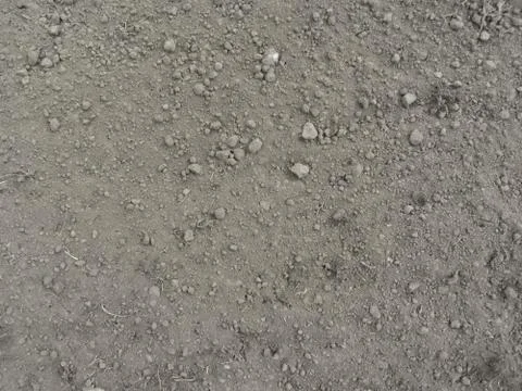 High angle view of brown ground . Soil texture background Stock Photos