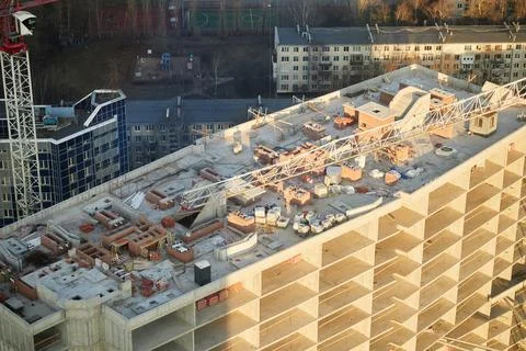 High Angle View of Building High Rise Apartment Structure Stock Photos