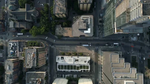 High angle view of buildings in Toronto Stock Footage 217842922
