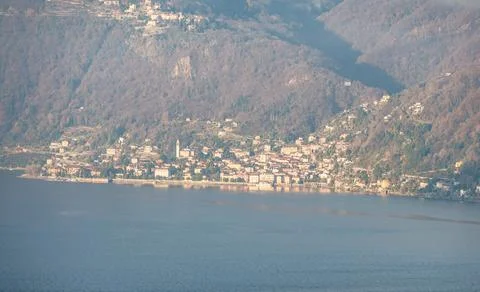 High angle view of Cannero Stock Photos