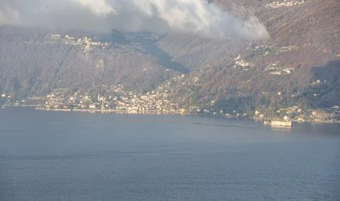 High angle view of Cannero Stock Photos